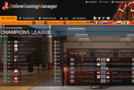 Online Boxing Manager Championsleague
