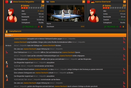 Online Boxing Manager Boxkampf