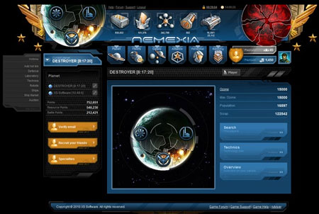 Nemexia Sci-Fi Browsergame